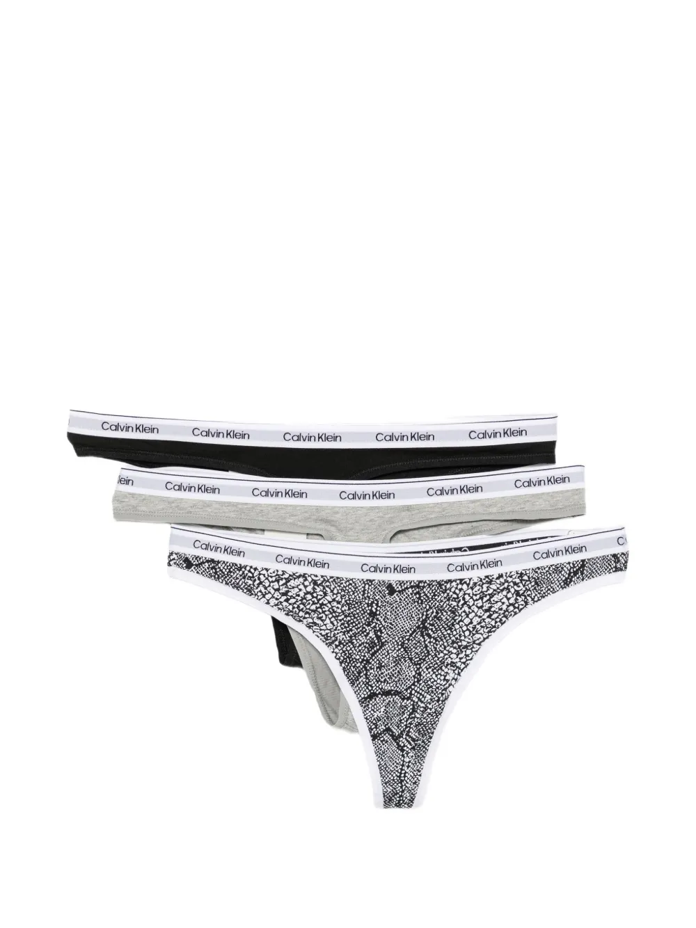 Calvin Klein logo-waistband briefs (pack of three) - Nero
