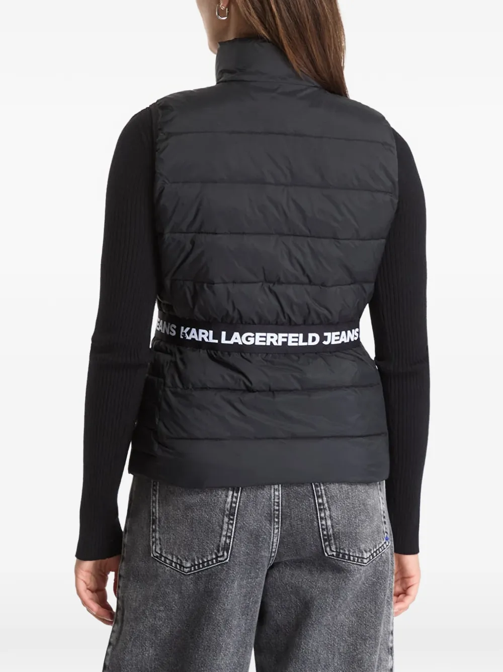 Karl Lagerfeld Jeans Bodywarmer met logoprint Zwart