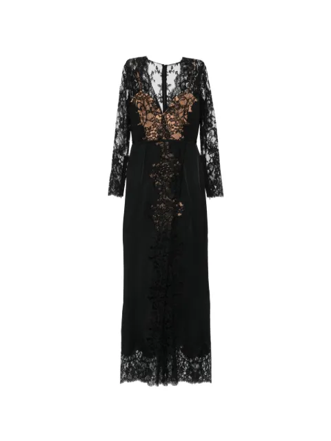 Elie Saab robe longue jusqu’au sol à empiècements en dentelle