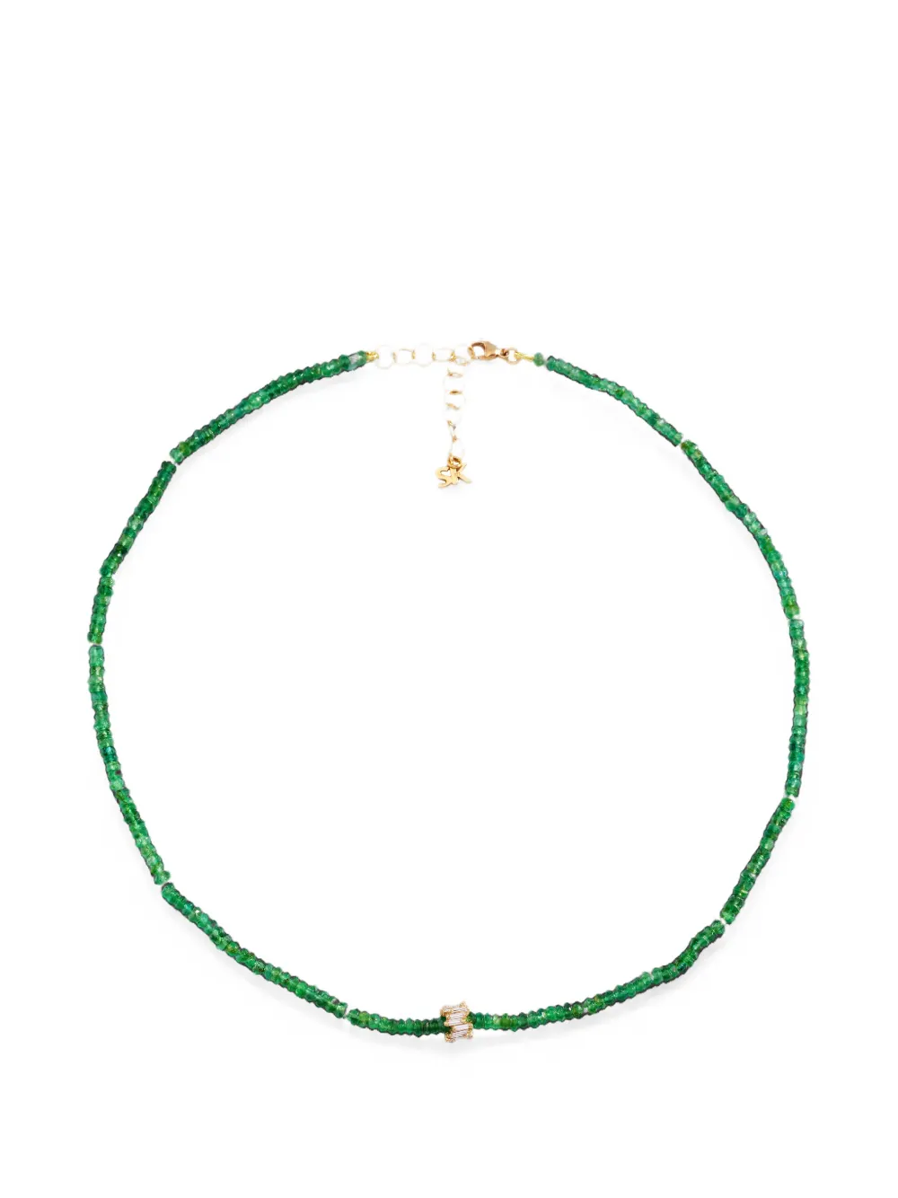 Suzanne Kalan Infinite emerald and diamond necklace - Gold