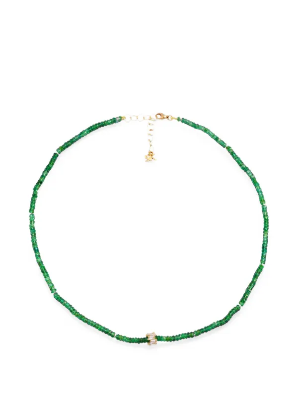 Suzanne Kalan Infinite Emerald and Diamond Necklace in Gold