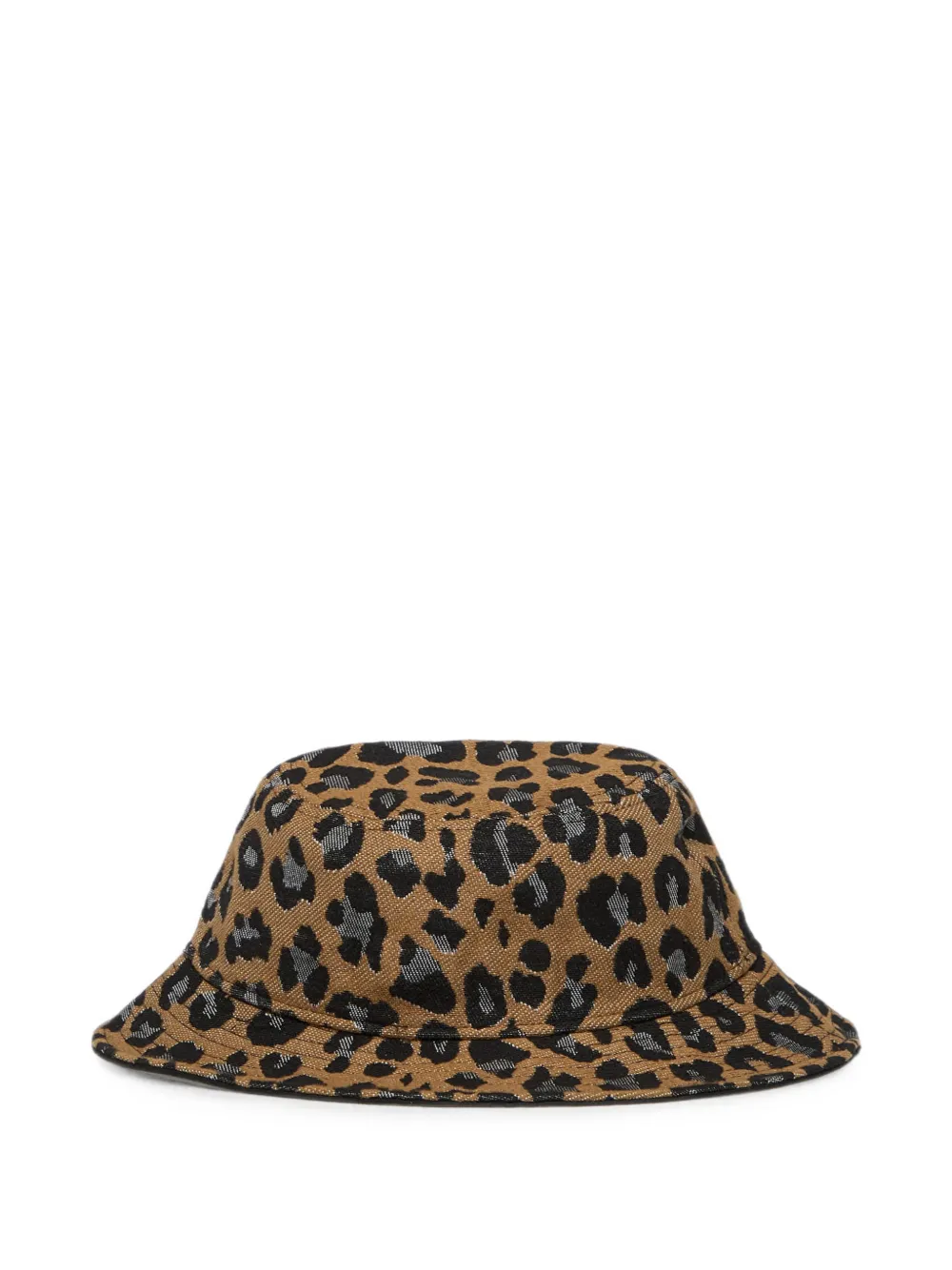 NEW ERA CAP Vissershoed met luipaardprint en logopatch Beige