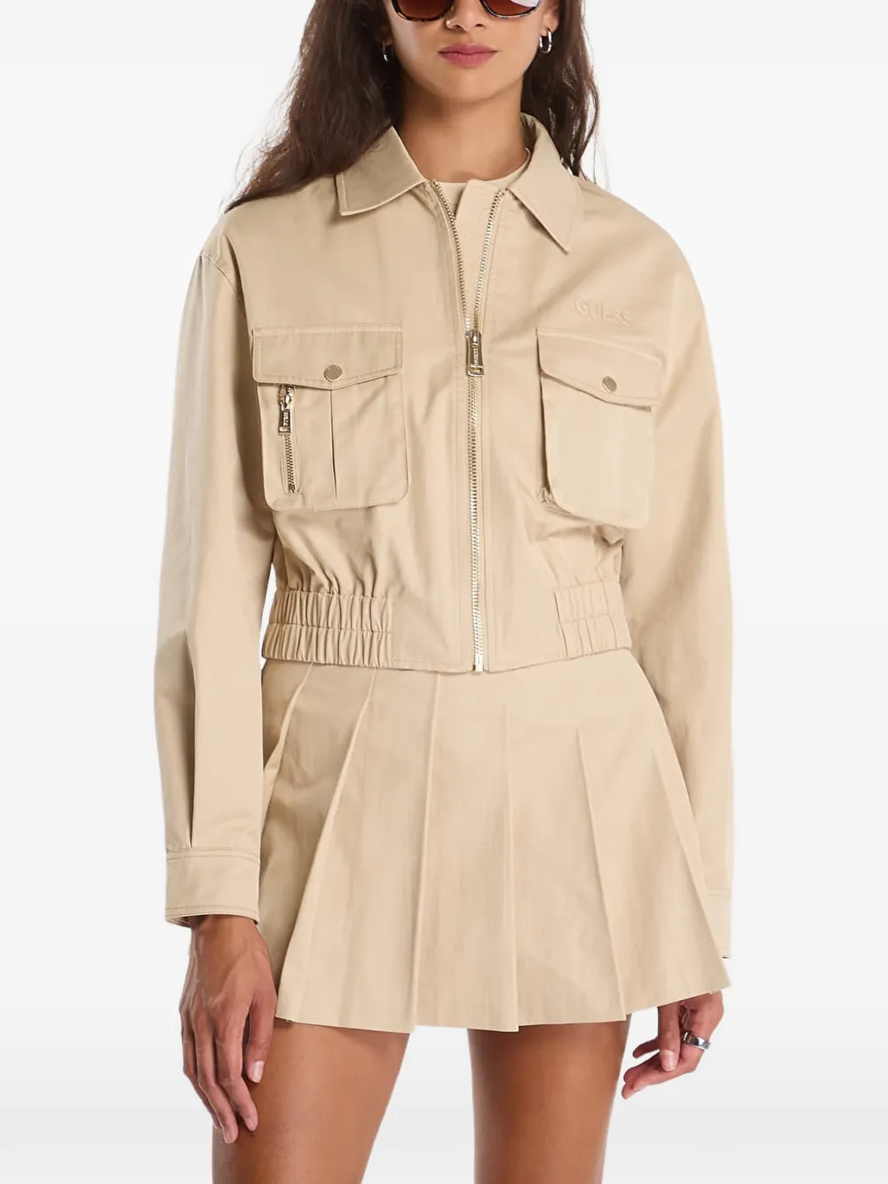 GUESS USA zip-up cargo jacket
