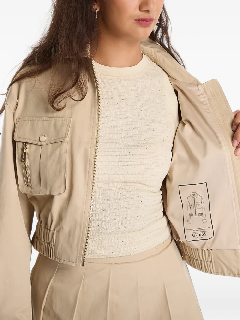GUESS USA Jack met rits Beige