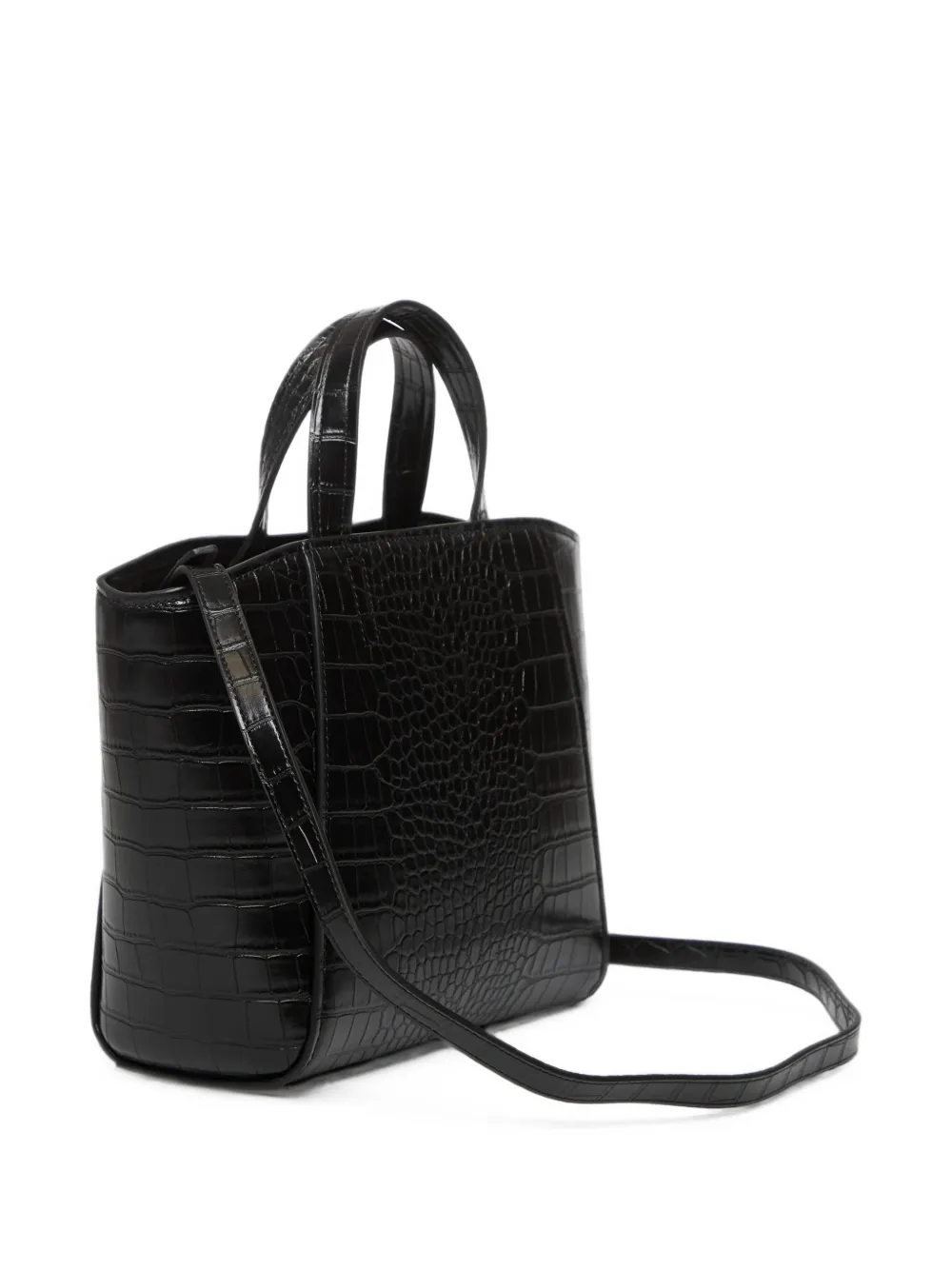 Karl Lagerfeld Jeans Kleine shopper met krokodillen-effect Zwart