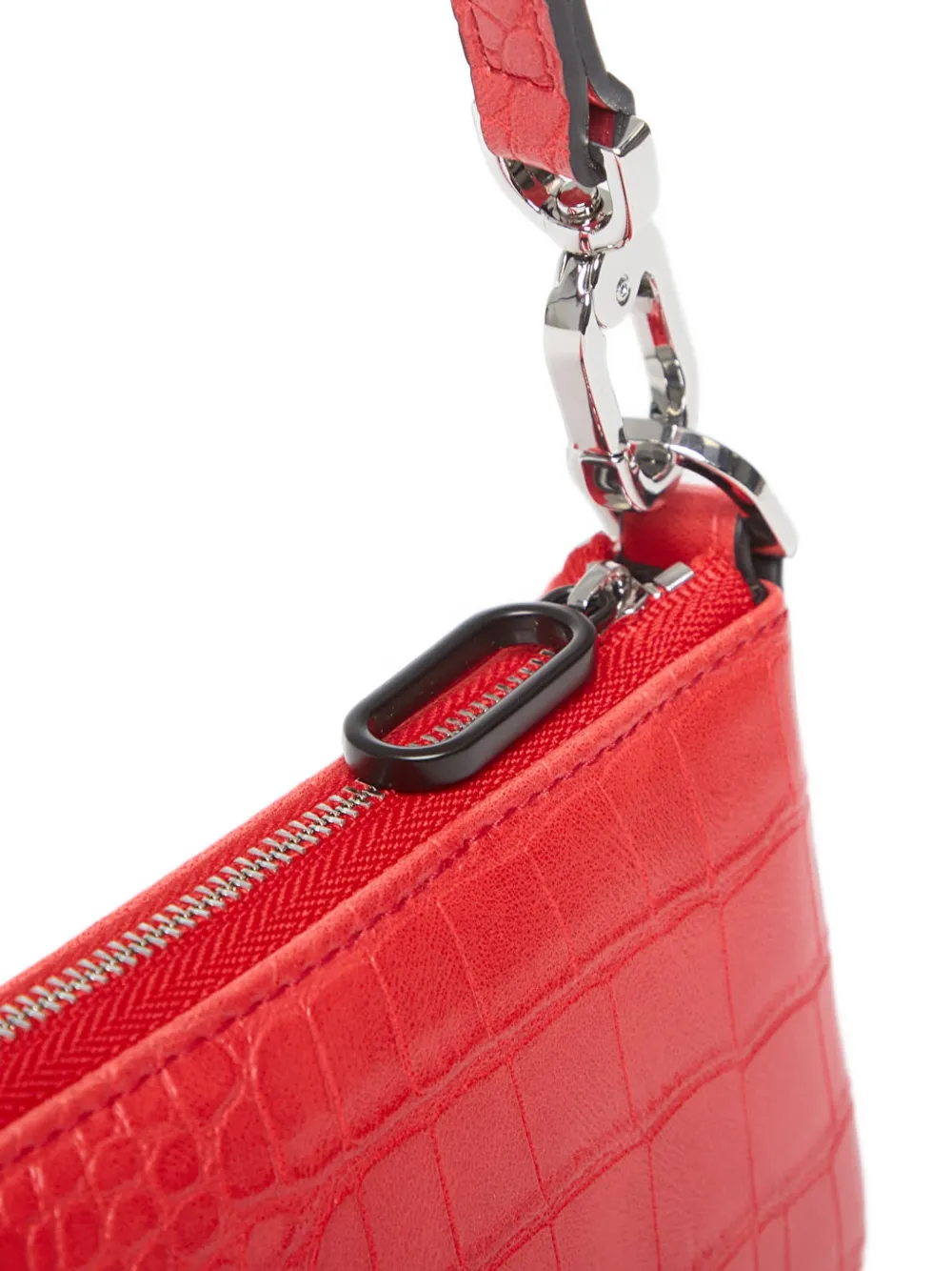 Karl Lagerfeld Jeans Schoudertas met krokodillen-reliëf Rood