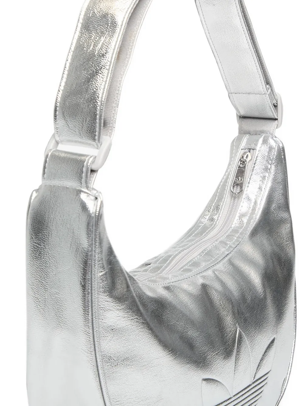 adidas Adicolor metallic-effect shoulder bag Zilver