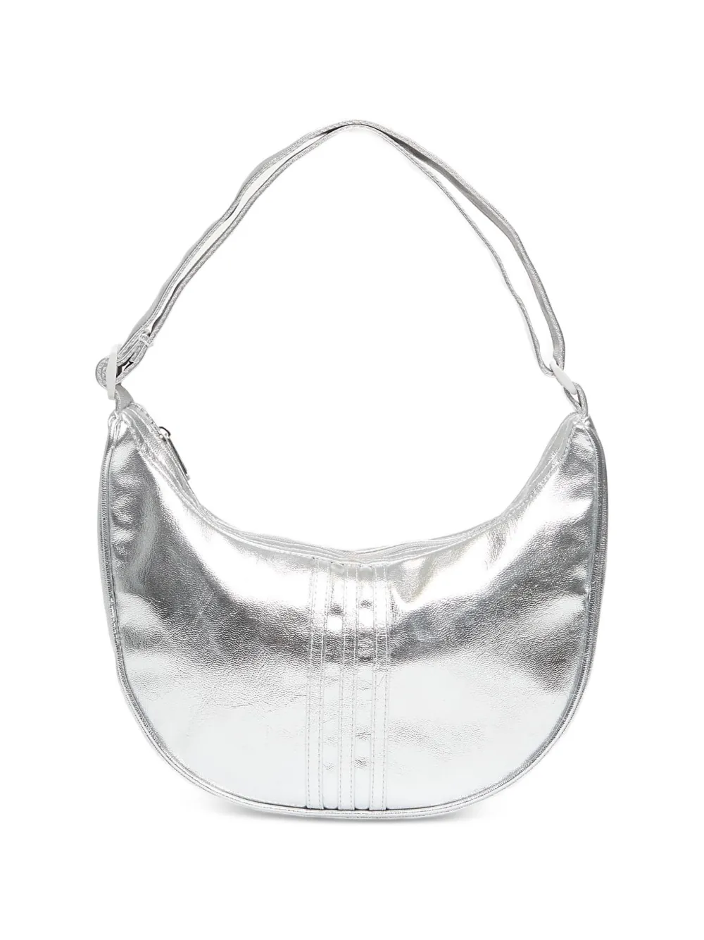 adidas Adicolor metallic-effect shoulder bag Zilver