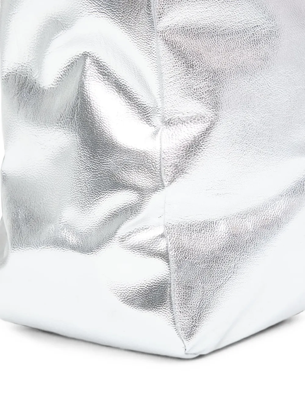 adidas metallic-effect logo-embossed tote bag Zilver