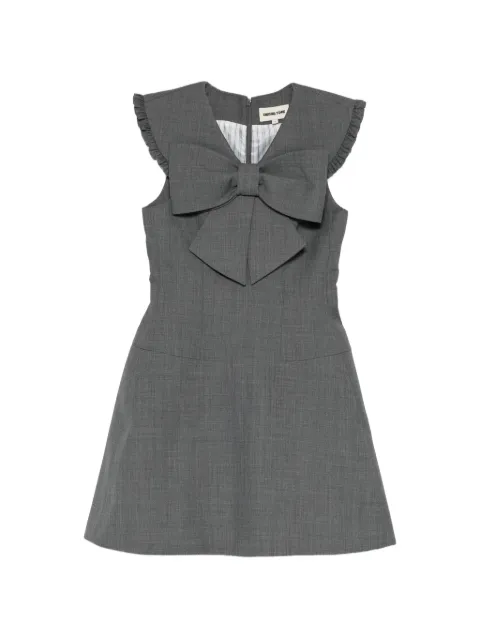 SHUSHU/TONG bow-detail ruffled-shoulder dress
