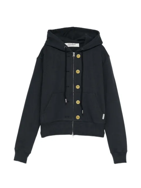 Kimhekim Ash-button zip-up hoodie
