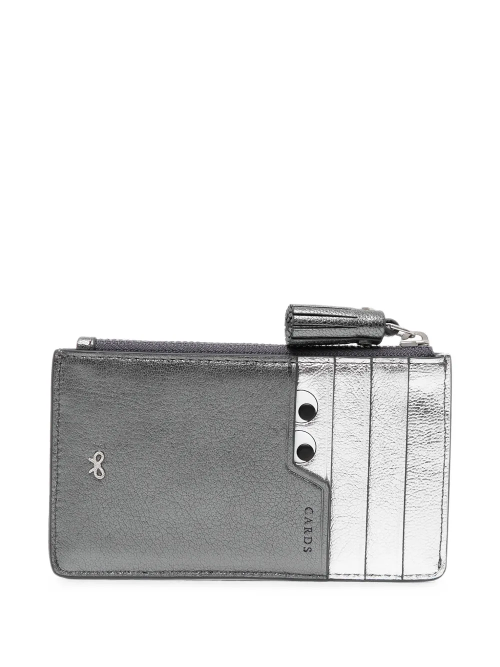 Anya Hindmarch Portacarte Peeping Eyes - Grigio