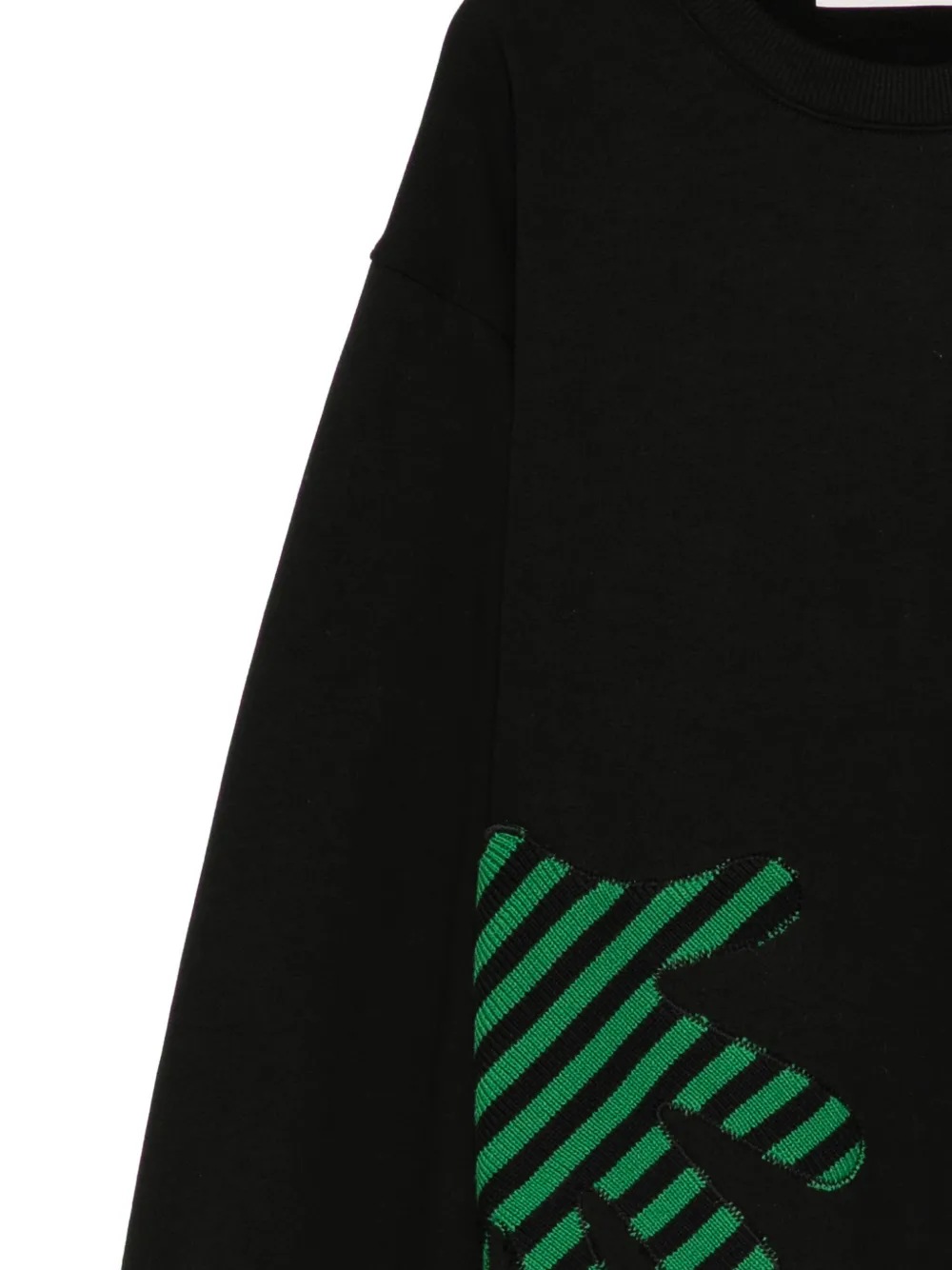 Joshua Sanders Sweater met geborduurd logo Zwart