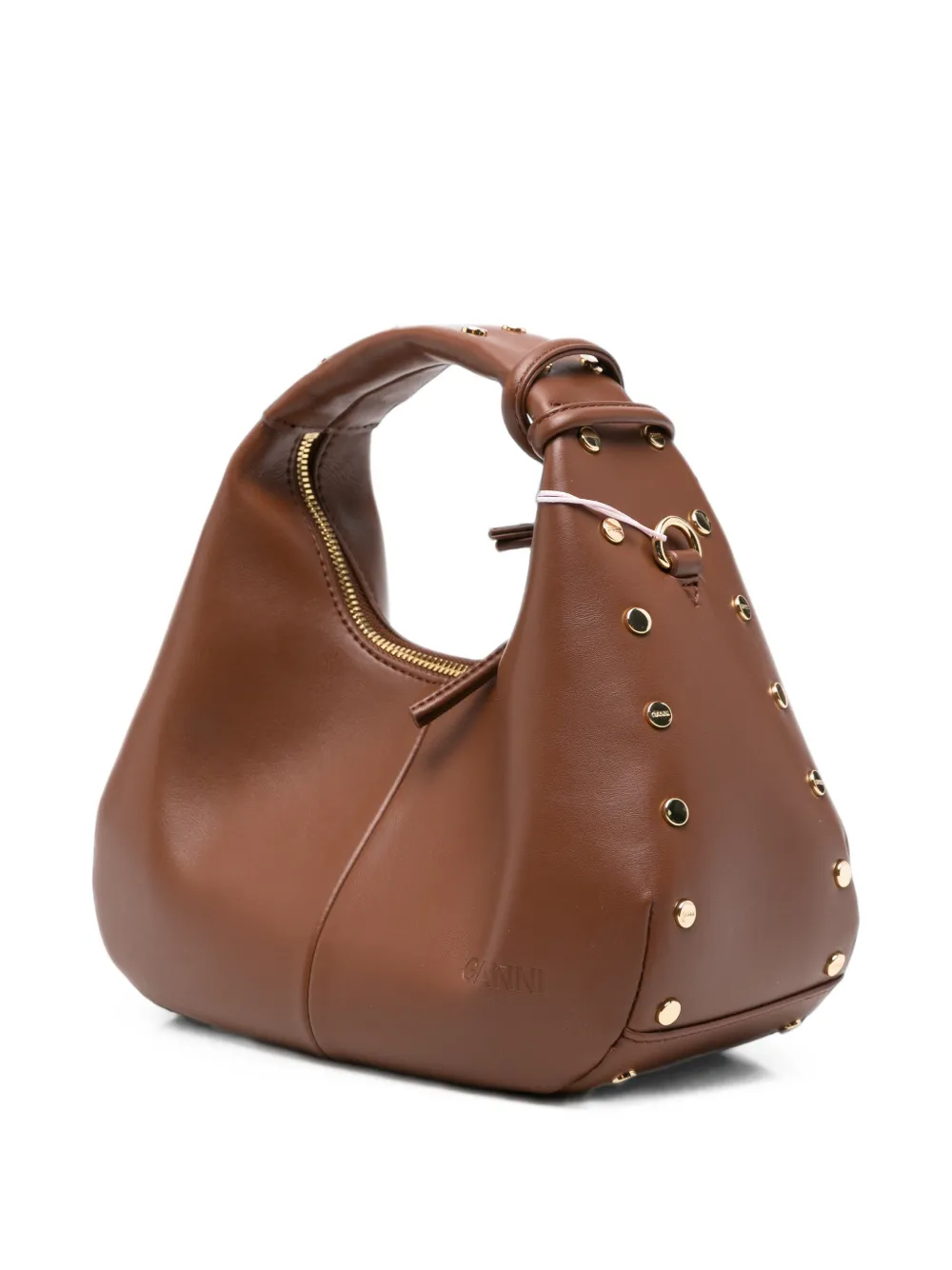 GANNI Mini-shopper verfraaid met studs Bruin