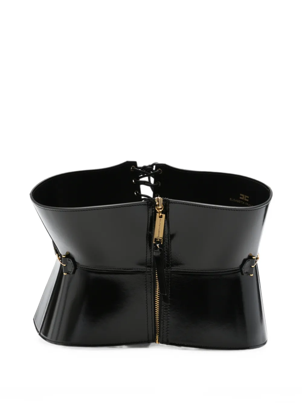 Elisabetta Franchi logo-plaque belt - Nero