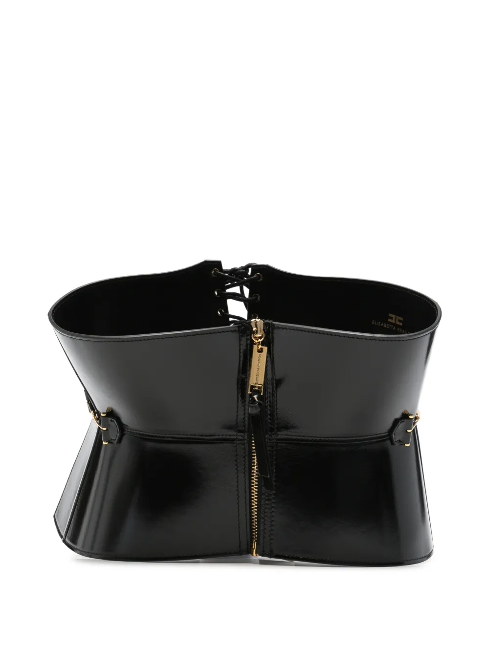 Elisabetta Franchi logo-plaque belt - Nero