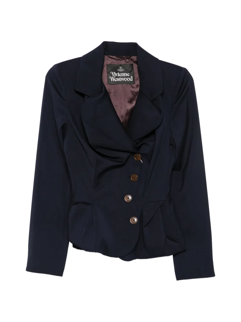 Vivienne Westwood draped asymmetric-fastening jacket