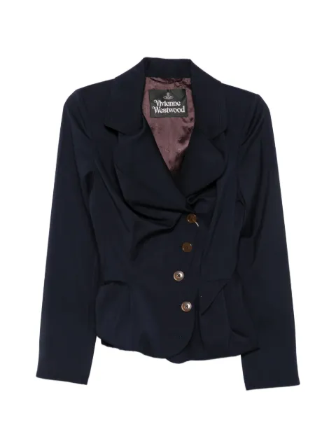 Vivienne Westwood draped asymmetric-fastening jacket