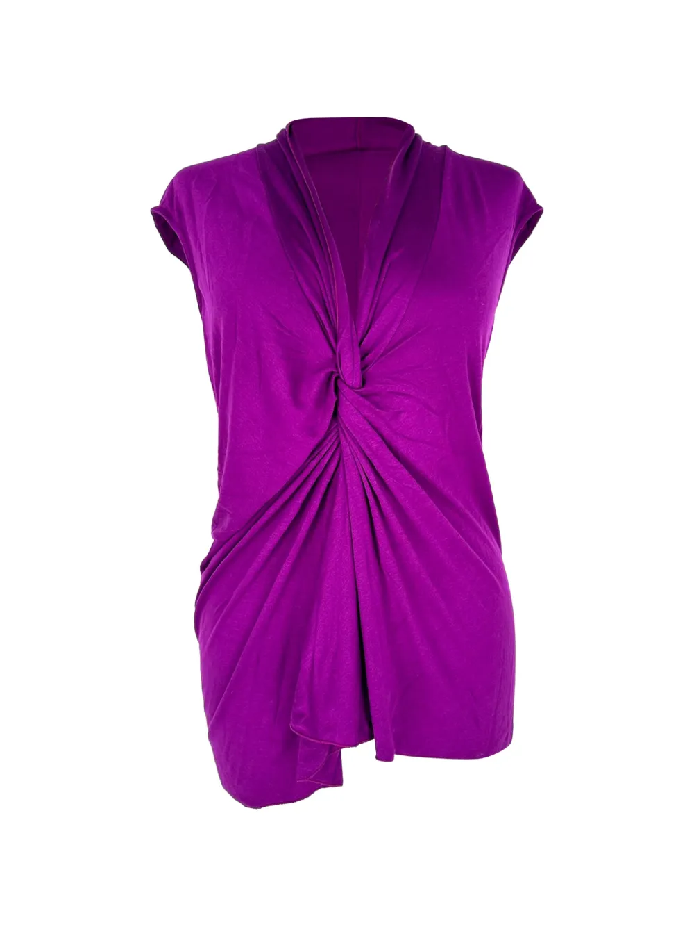 Saint Laurent Pre-Owned 2010s twist-front V-neck blouse - Violett