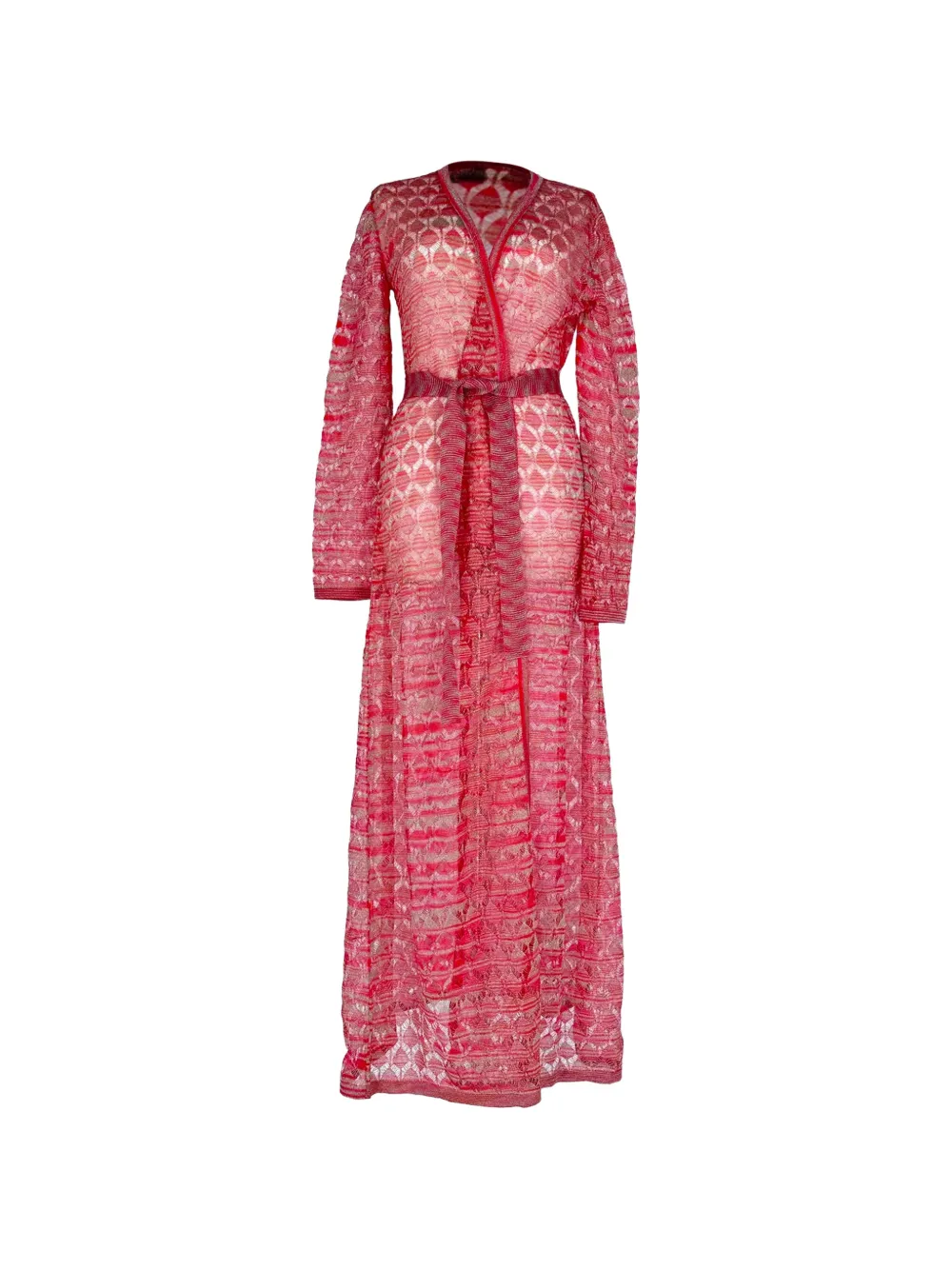 Missoni Pre-Owned Cover Up belted maxi dress - Rosa