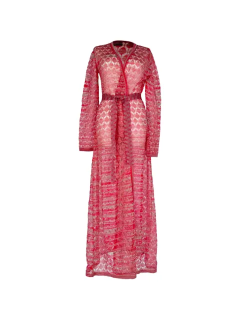 Missoni Pre-Owned Cover Up belted maxi dress