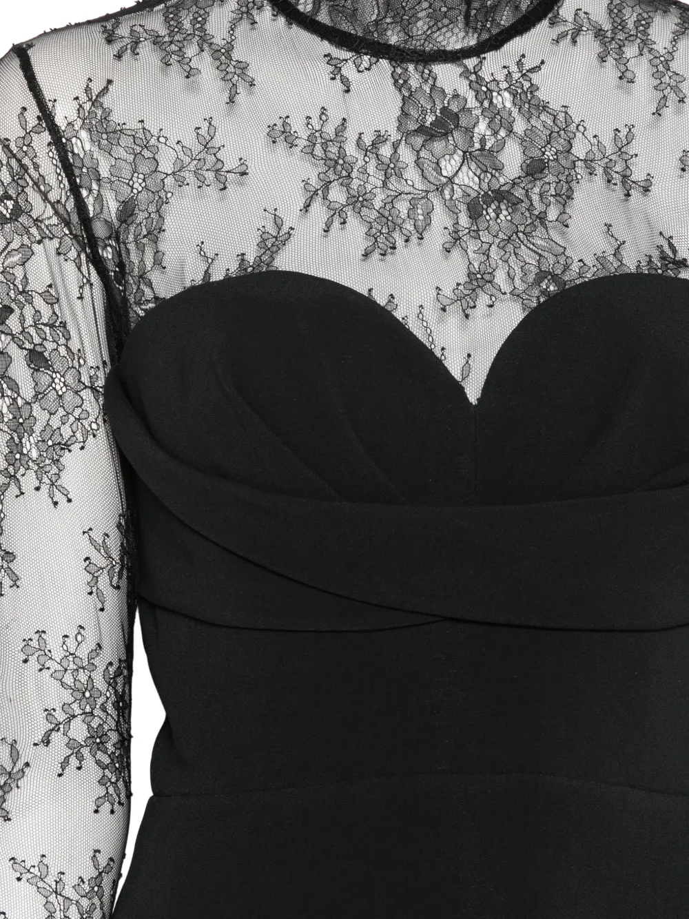 Elie Saab Top met sweetheart hals en vlakken Zwart