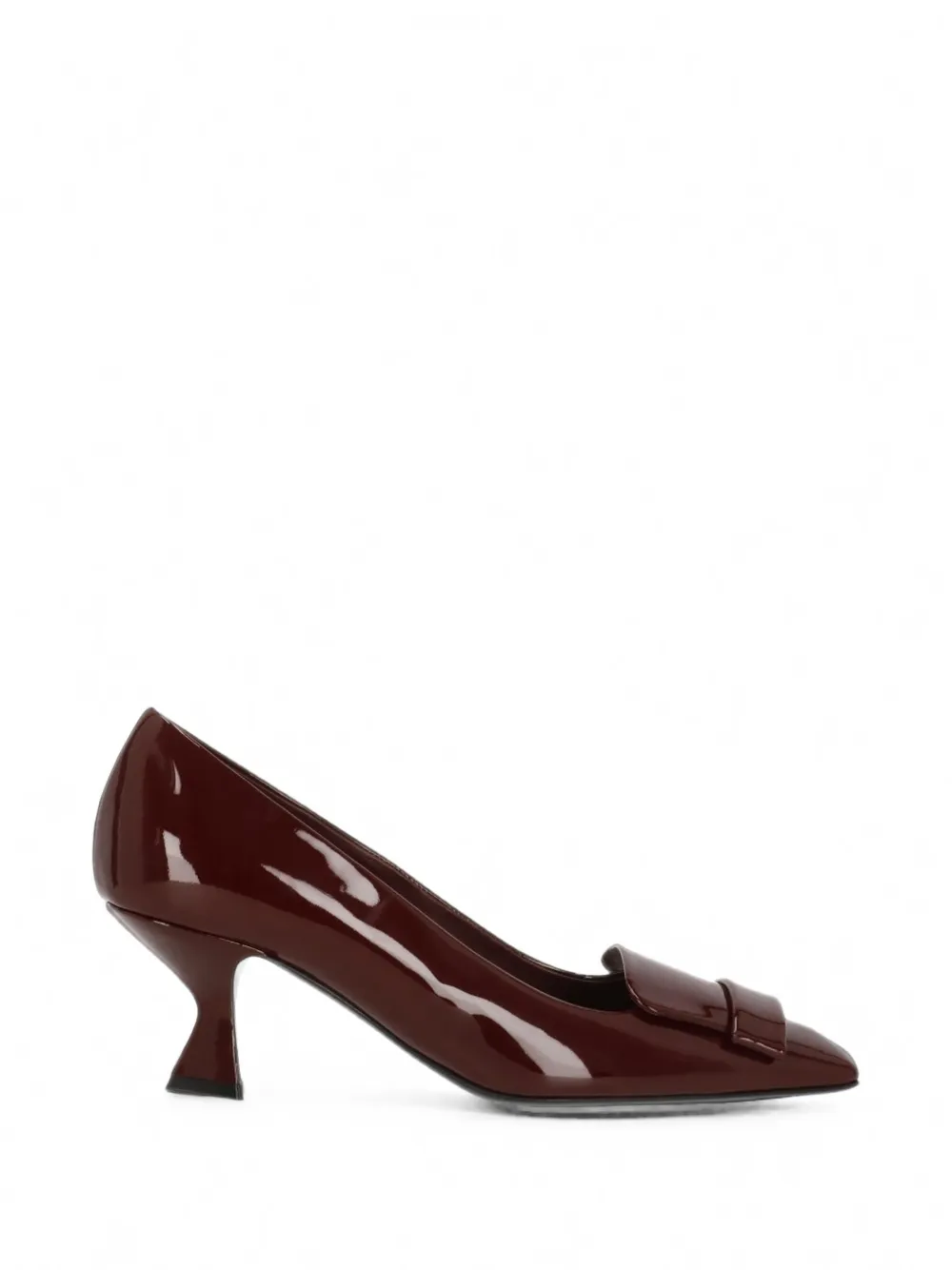 Sergio Rossi buckle-detail square-toe pumps Rood