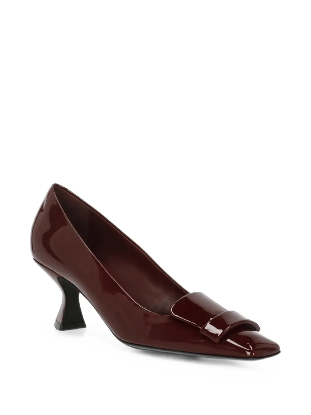 Sergio Rossi buckle-detail square-toe pumps Rood