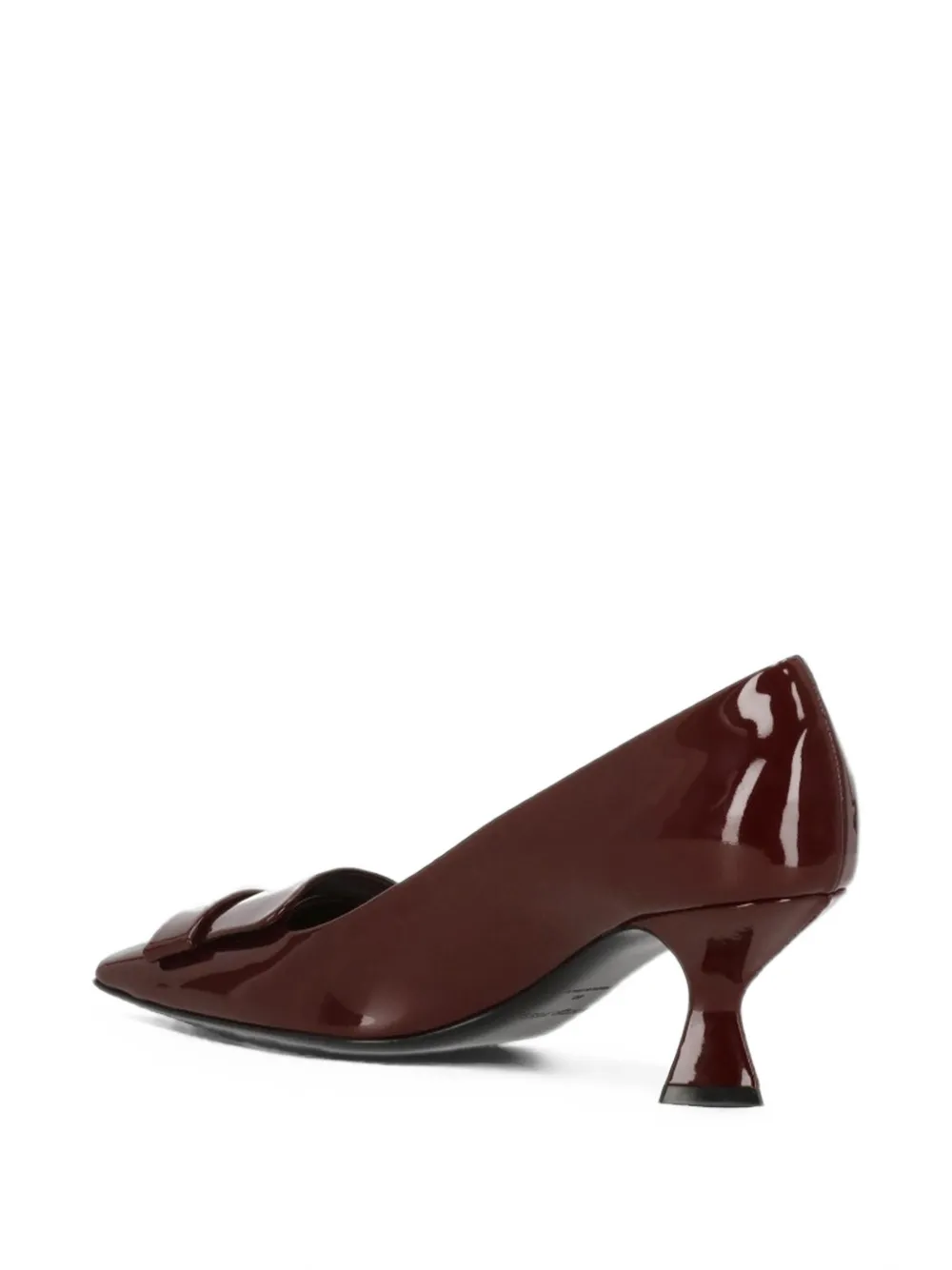 Sergio Rossi buckle-detail square-toe pumps Rood