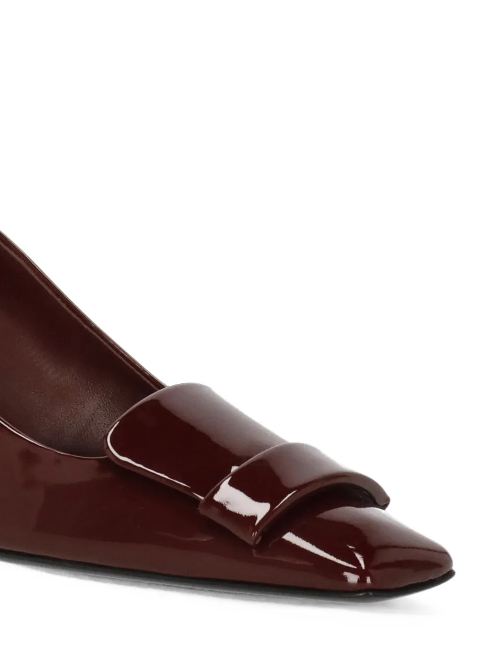 Sergio Rossi buckle-detail square-toe pumps Rood