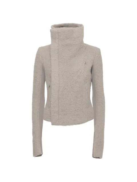 Rick Owens high-neck biker jacket