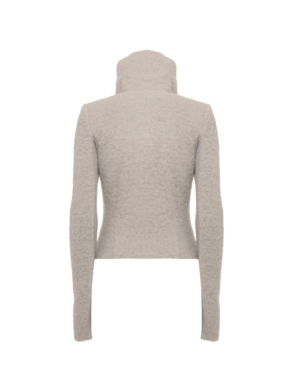 Rick Owens high-neck biker jacket Grijs