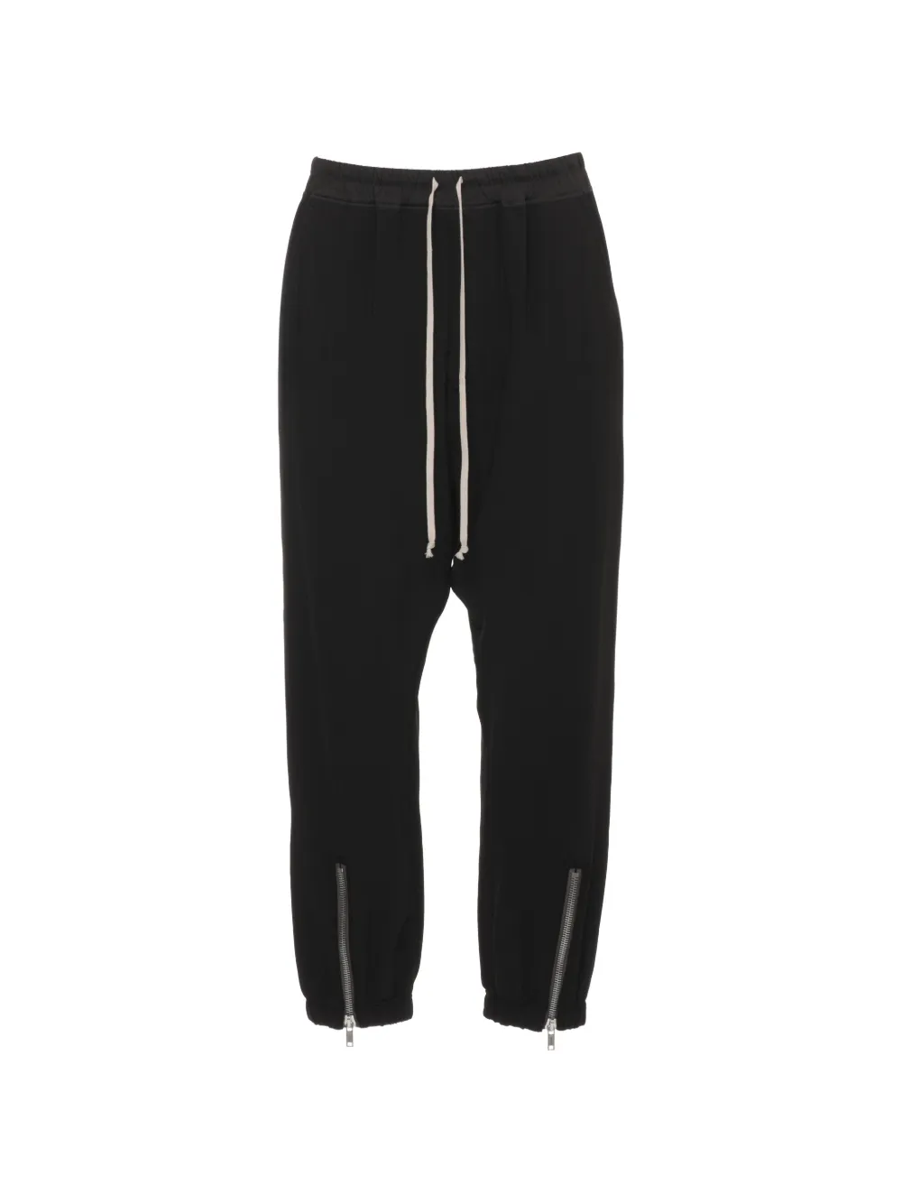 Rick Owens drawstring zipped-cuff track pants - Nero