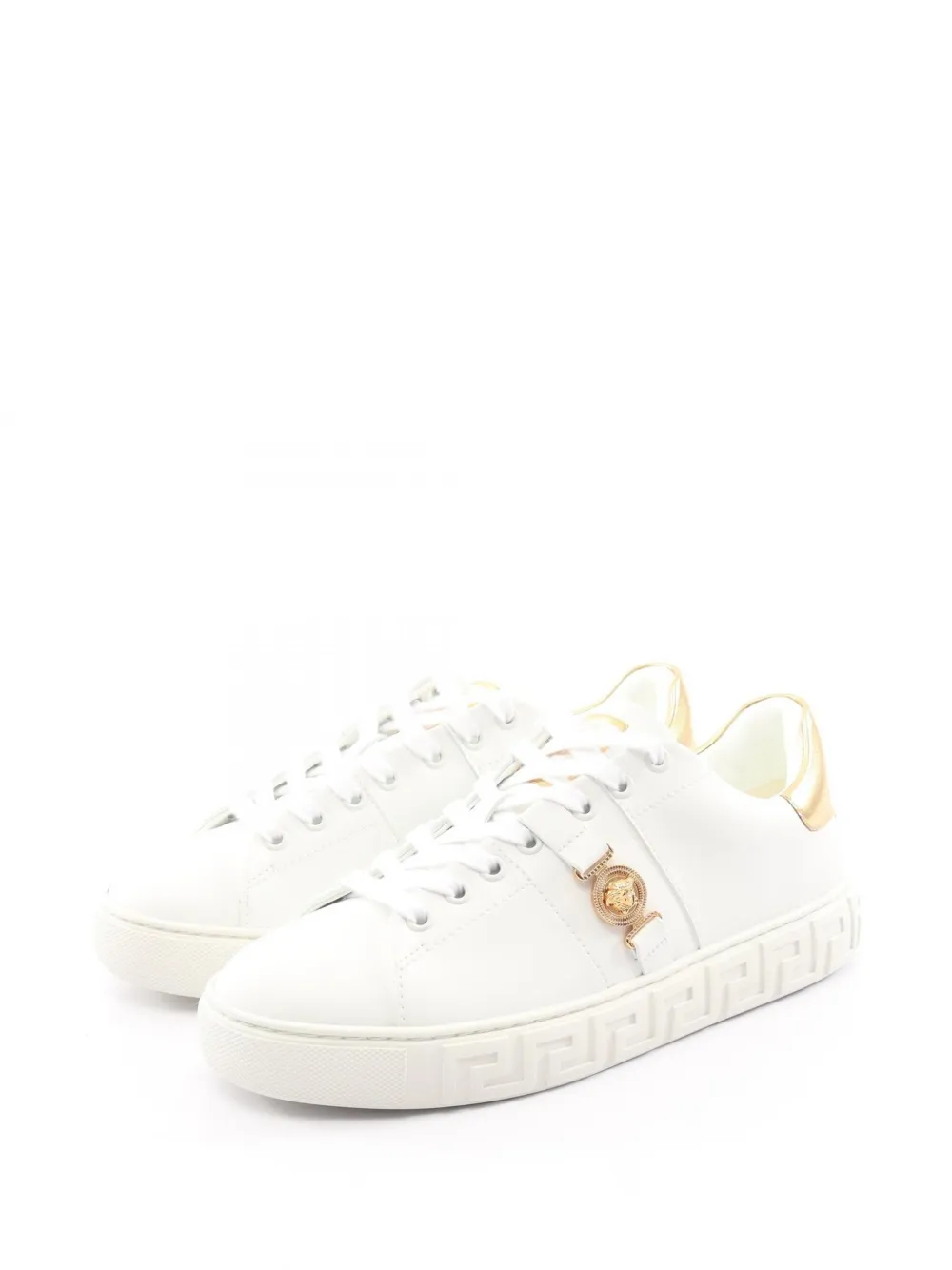 Versace Pre-Owned 2020s logo-plaque sneakers - White