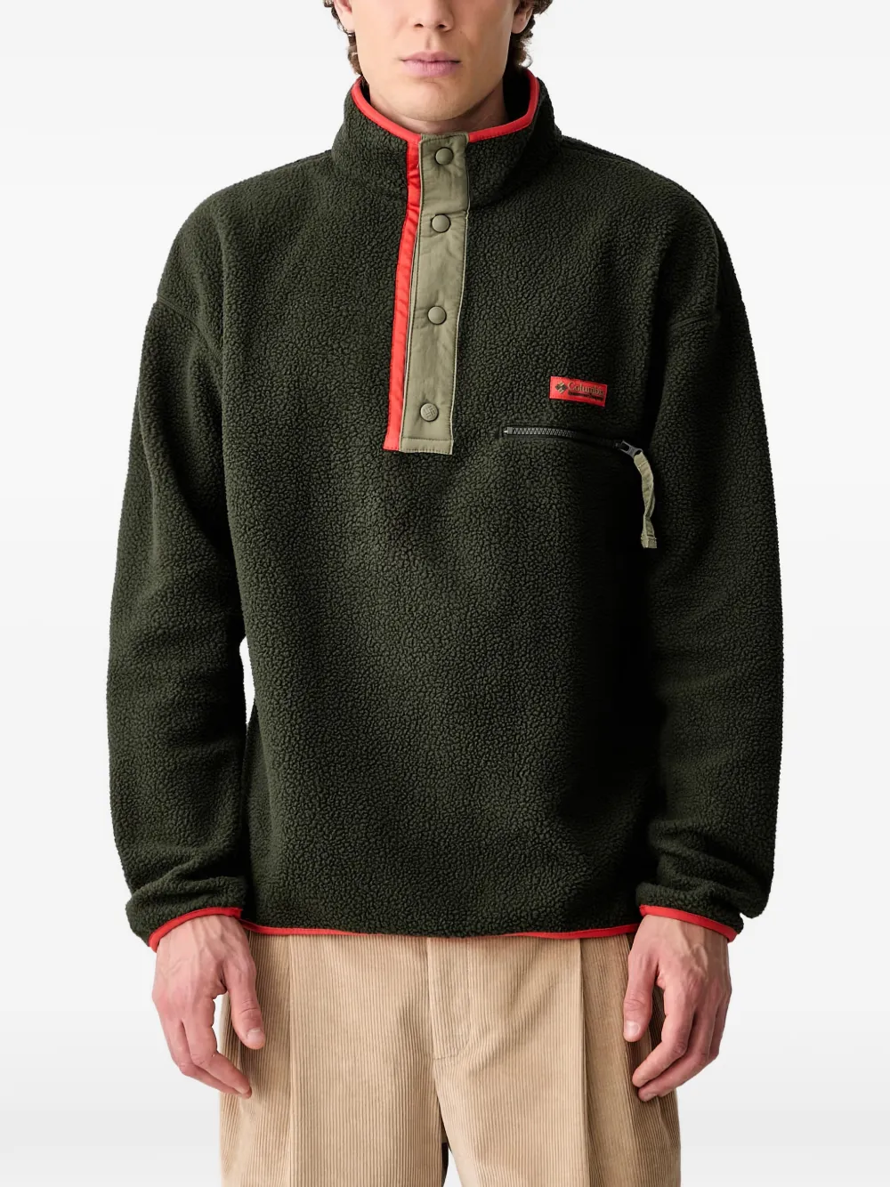 Columbia Helvetia II press-stud fleece sweater
