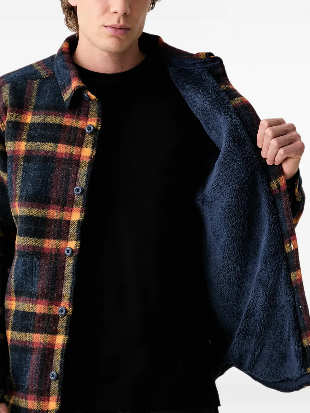 Columbia Hunter Arch geruit fleece jack Blauw