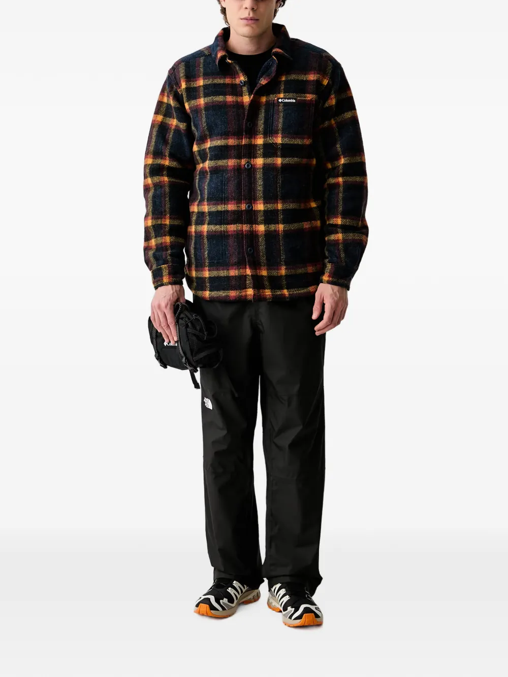 Columbia Hunter Arch geruit fleece jack Blauw