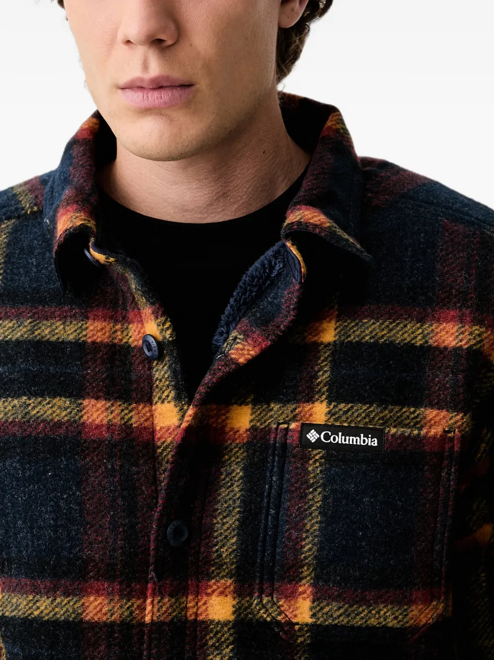 Columbia Hunter Arch geruit fleece jack Blauw