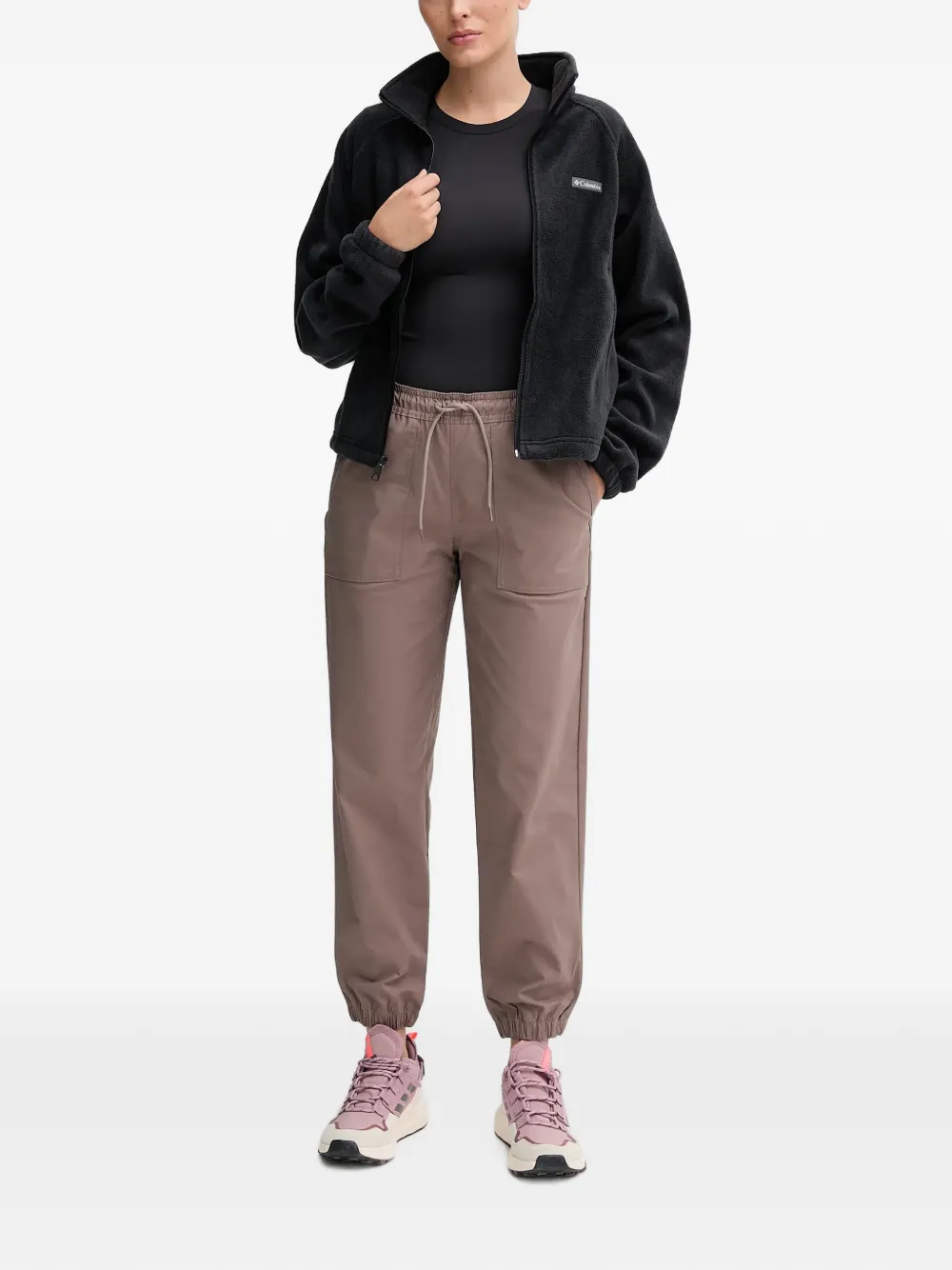 Columbia Benton Springs jack met logo-patch en rits Zwart