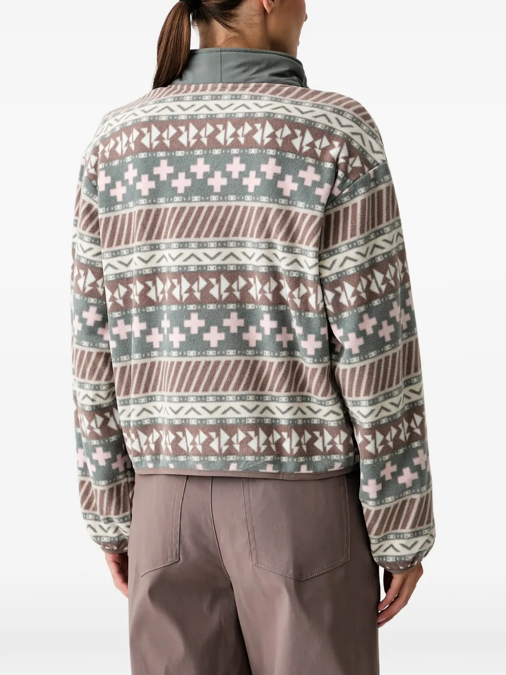 Columbia Sequoia Grove™ II fleece met geometrische print en kwartrits Grijs