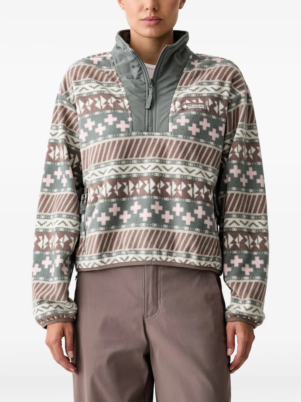 Columbia Sequoia Grove™ II geometric-print quarter-zip fleece