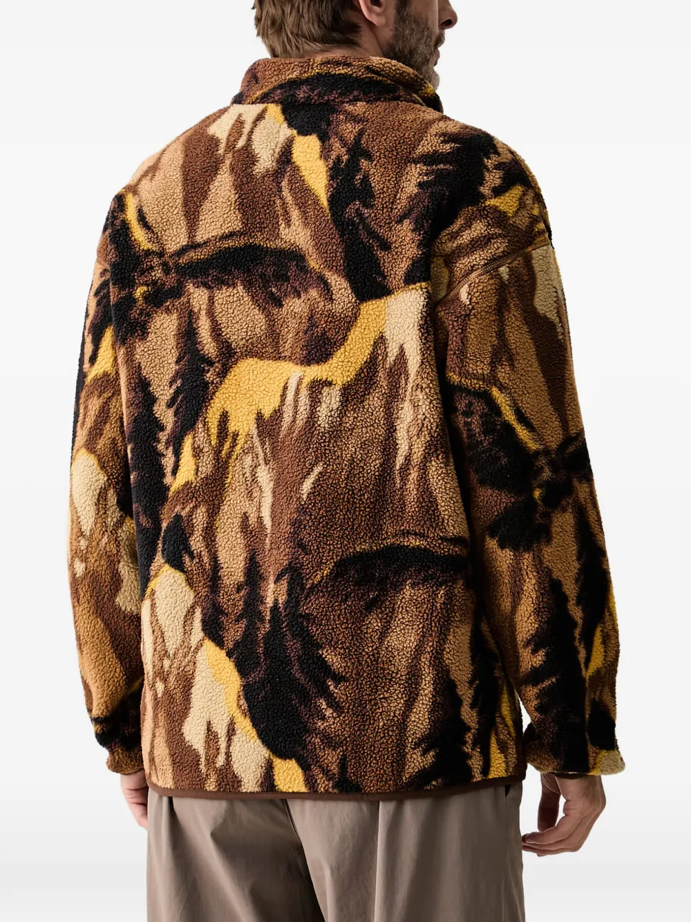 Columbia Fleece sweater met grafische print Bruin