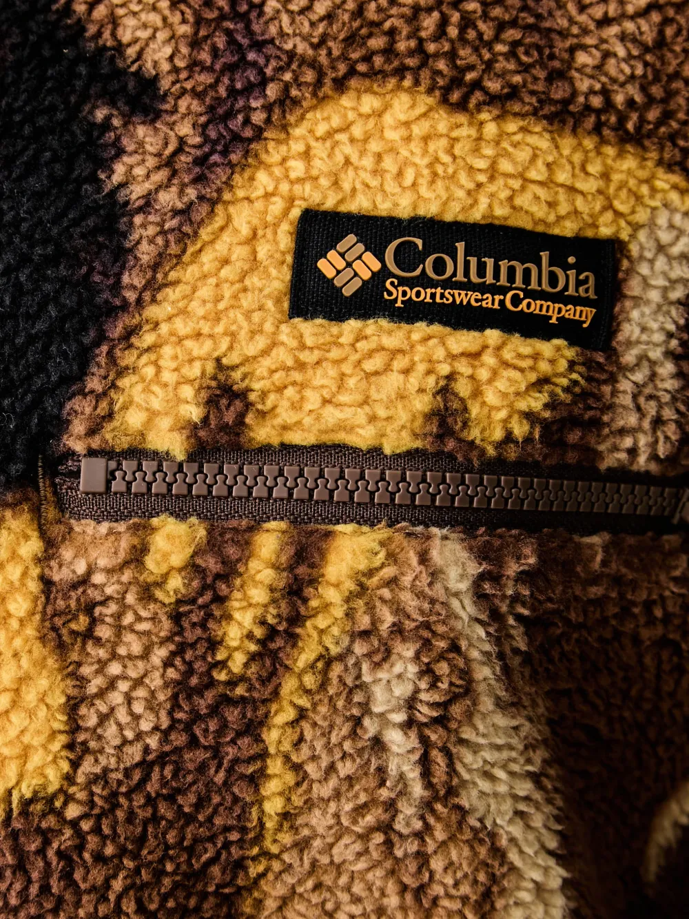 Columbia Fleece sweater met grafische print Bruin