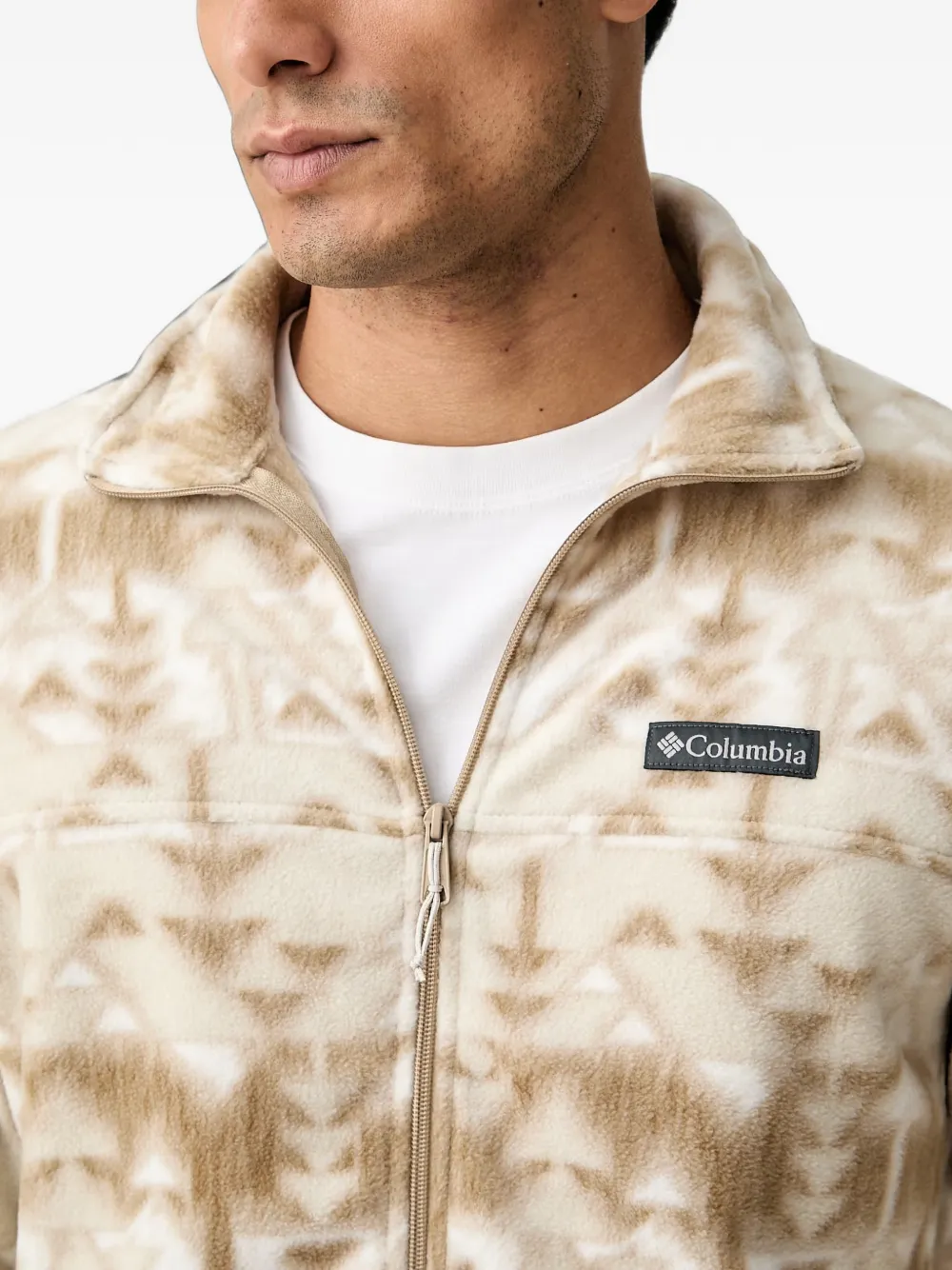 Columbia Steens Mountain jack met geometrische print en rits Beige