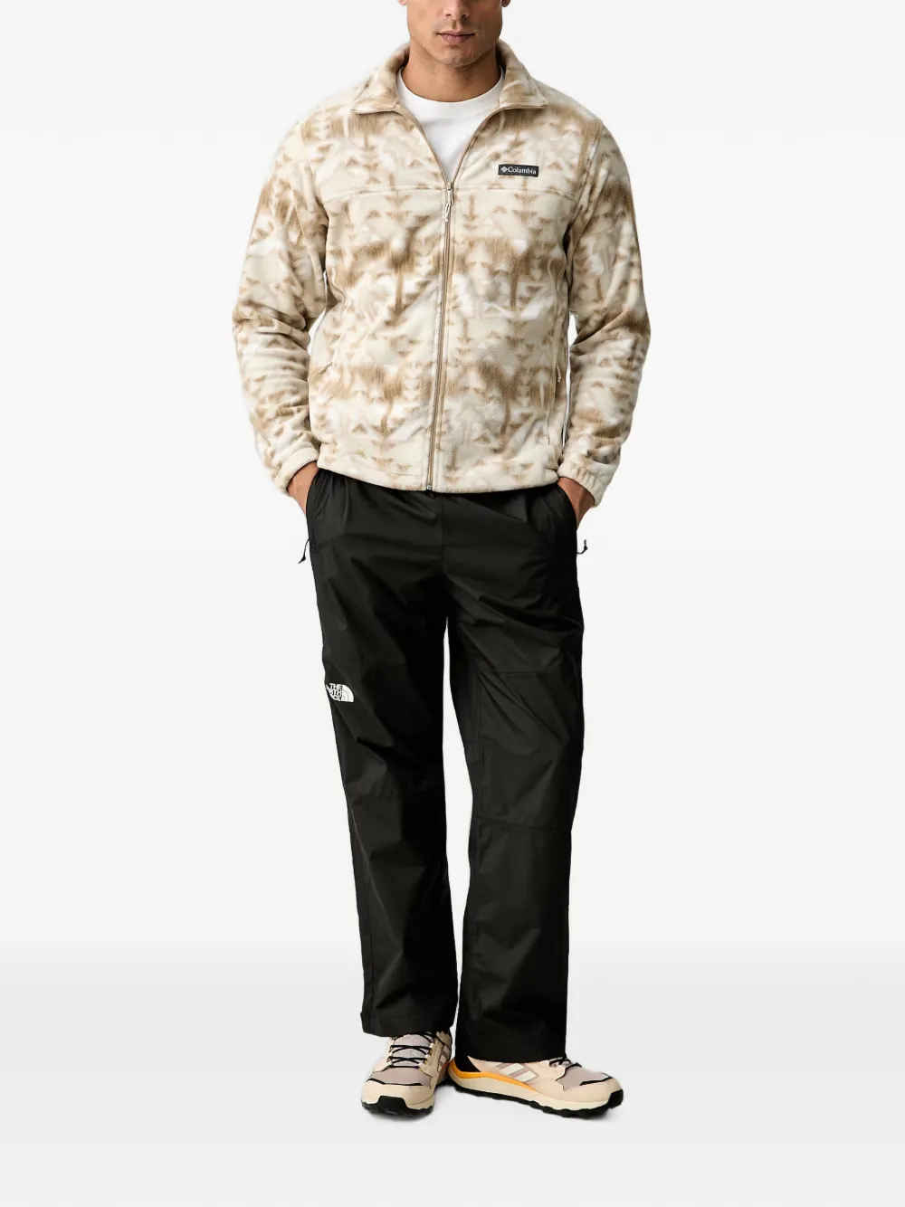 Columbia Steens Mountain jack met geometrische print en rits Beige