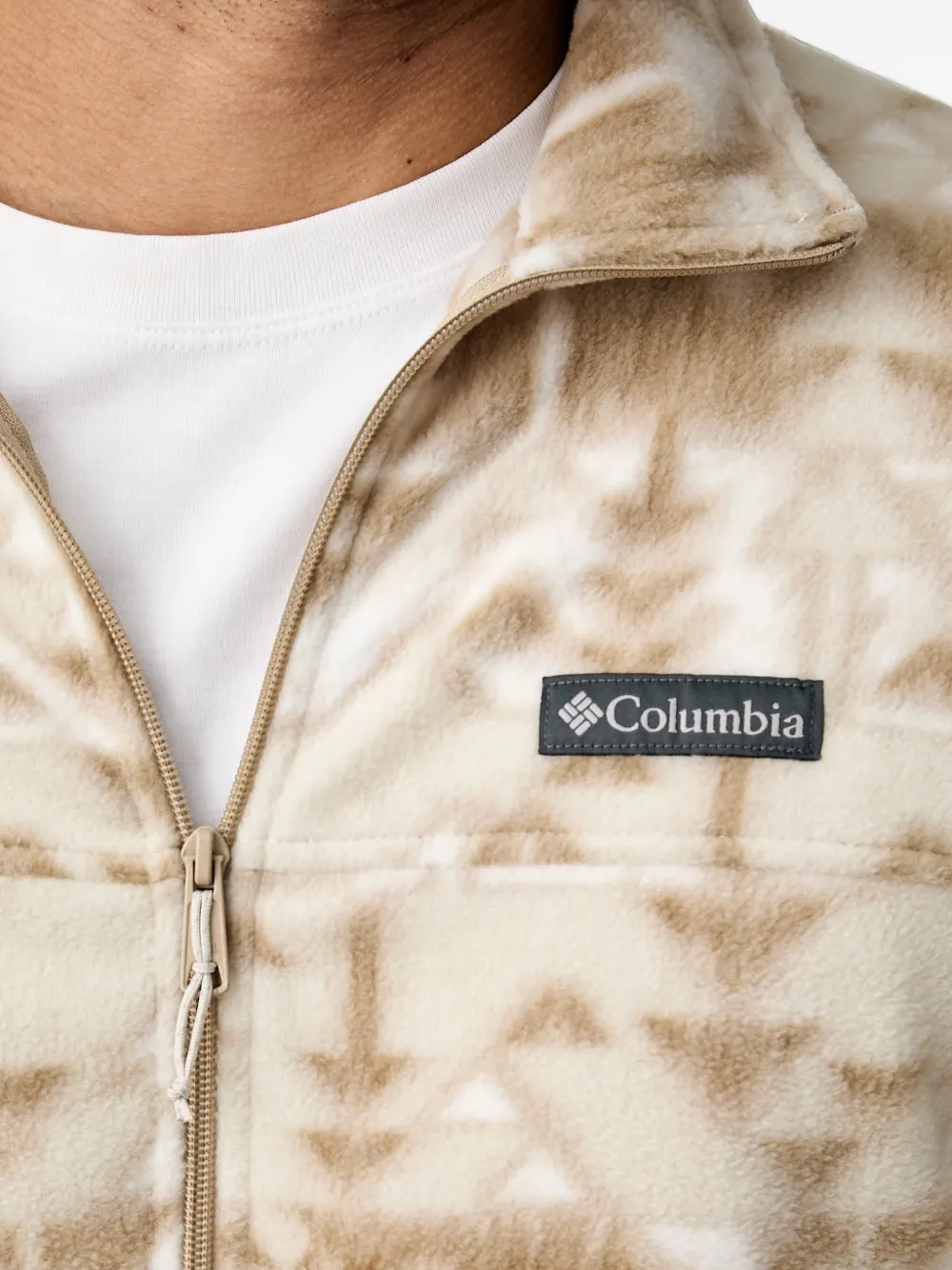 Columbia Steens Mountain jack met geometrische print en rits Beige