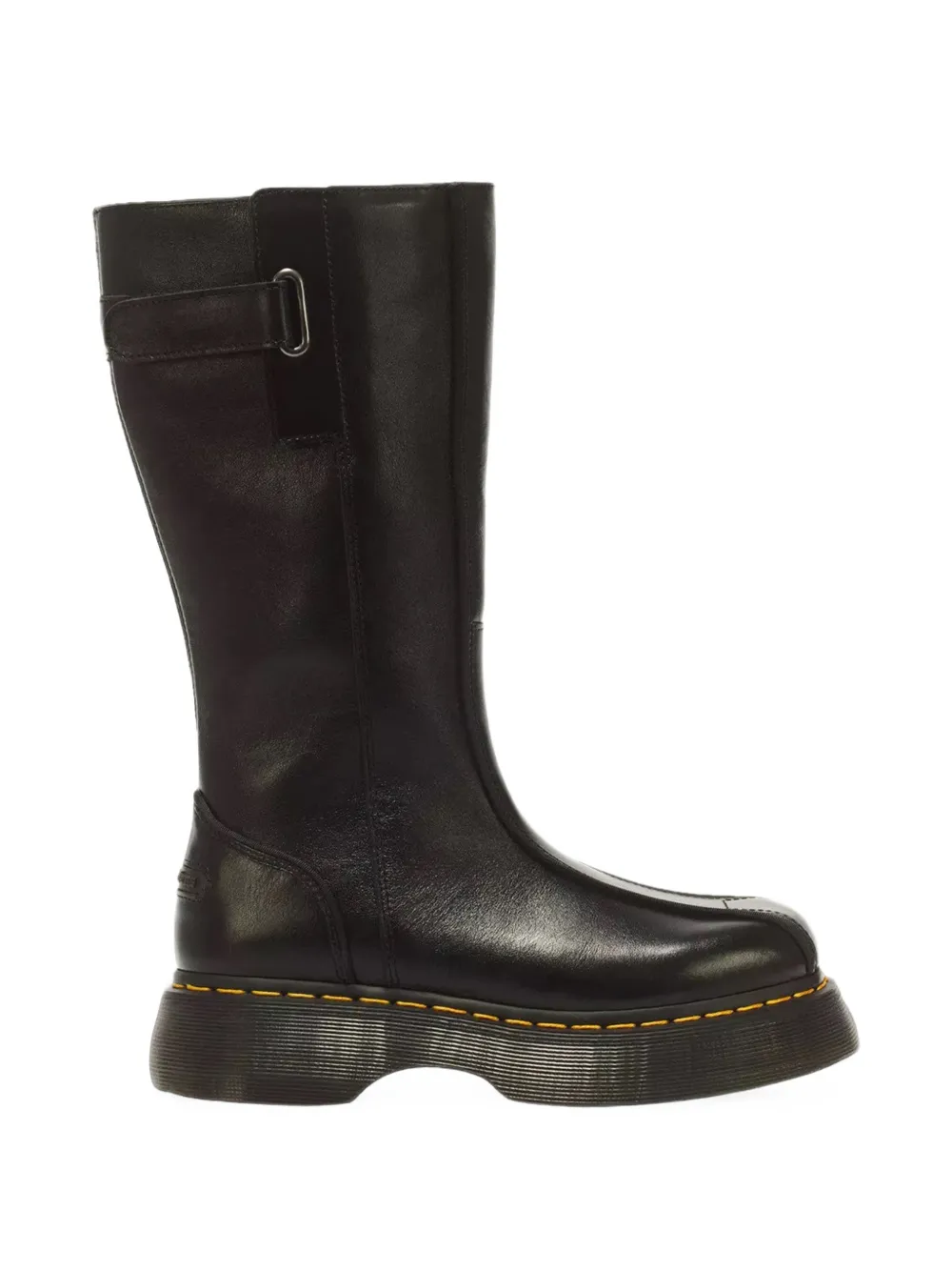 Dr. Martens Buzz Hi High buckle-detail leather boots Zwart