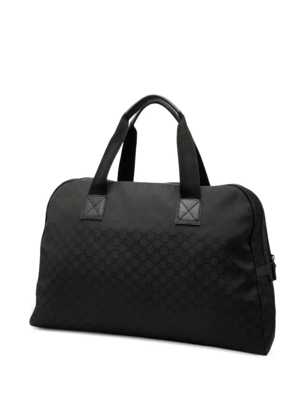 GUCCI グッチブラック ナイロン ボストンバッグ Gucci Pre-Owned 2000-2015 GGナイロン ボストンバッグ | ブラック