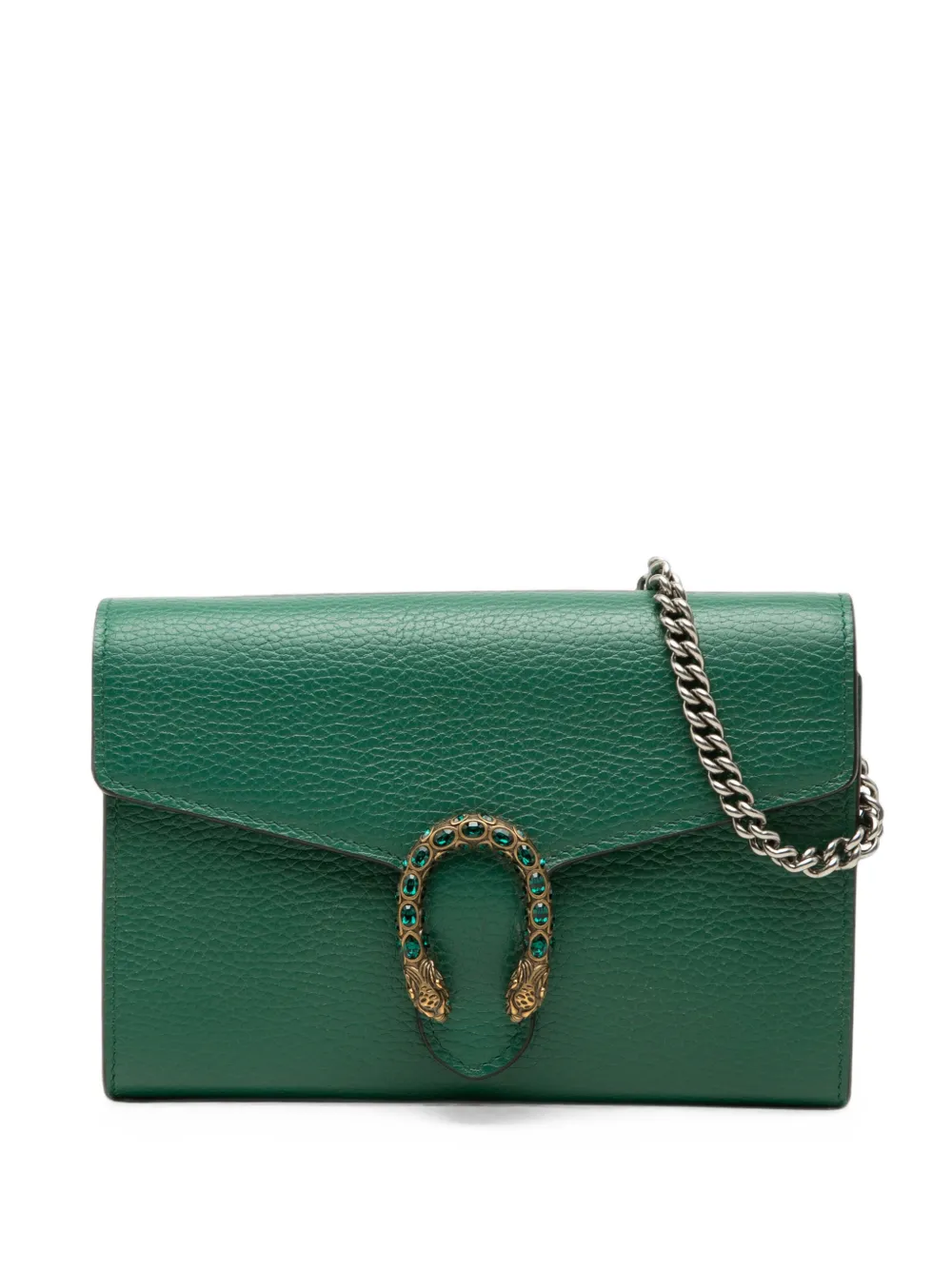 Gucci Pre-Owned 2016-2026 Calfskin Dionysus Wallet on Chain crossbody bag - Verde