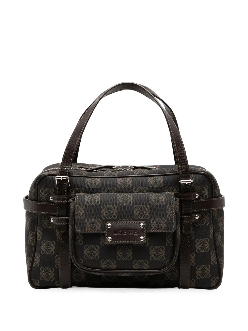 Loewe Pre-Owned 2005 Anagram Coated Canvas handbag - Marrone